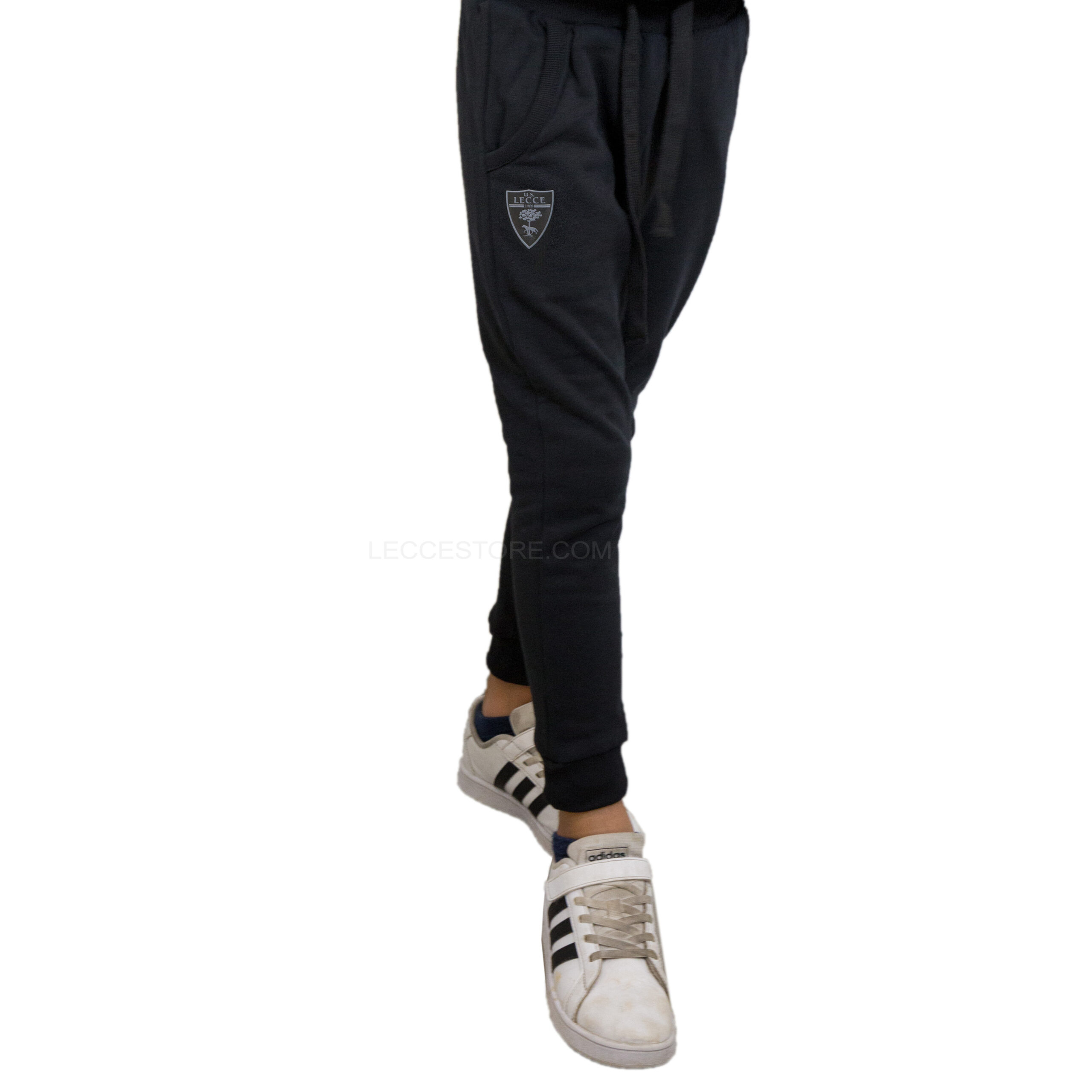 M908 – PANTALONE U.S.LECCE TUTA COTONE NERO BAMBINO