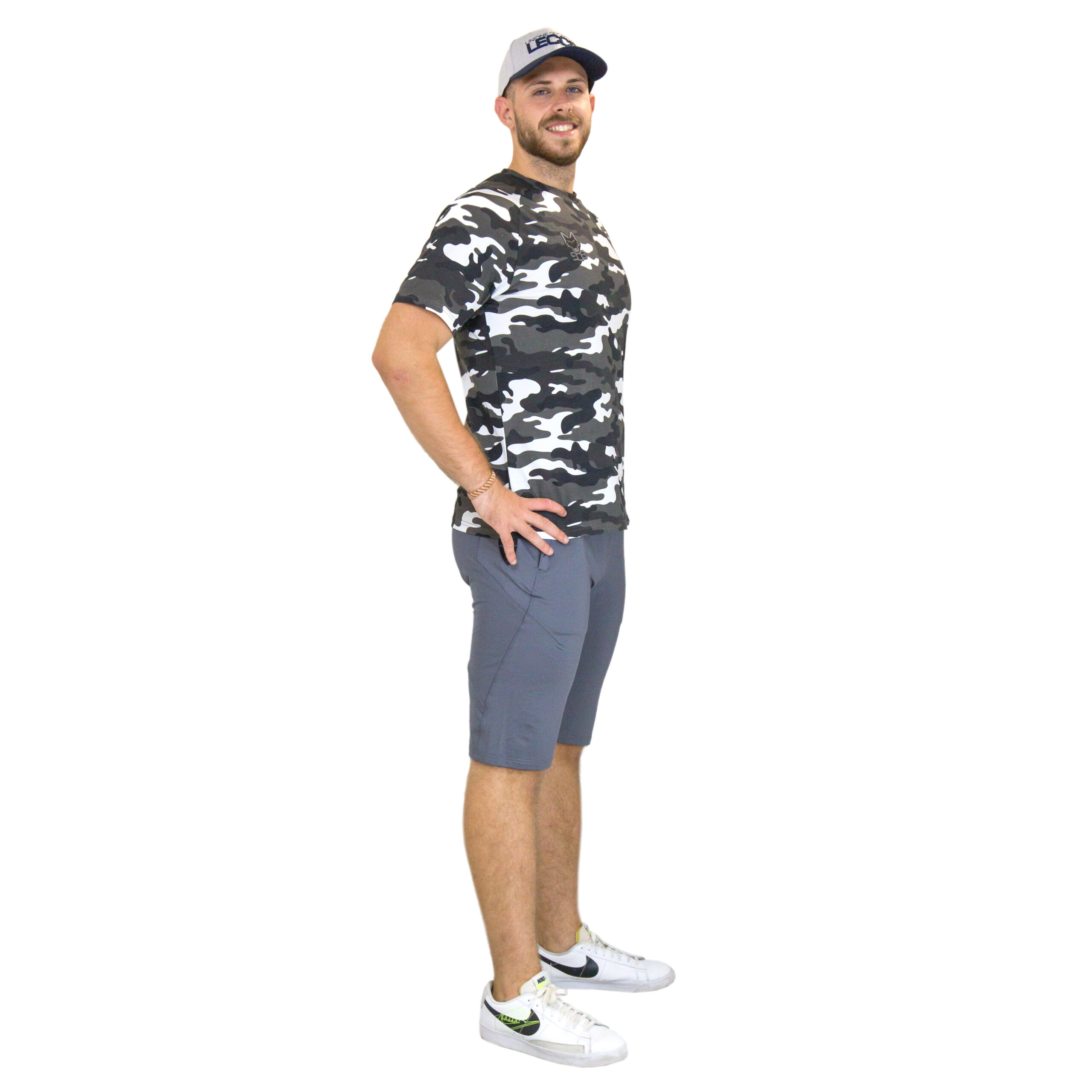 M908 – BERMUDA ALLENAMENTO GIOCATORI GRIGIO U.S. LECCE TASCA ZIP ADULTO
