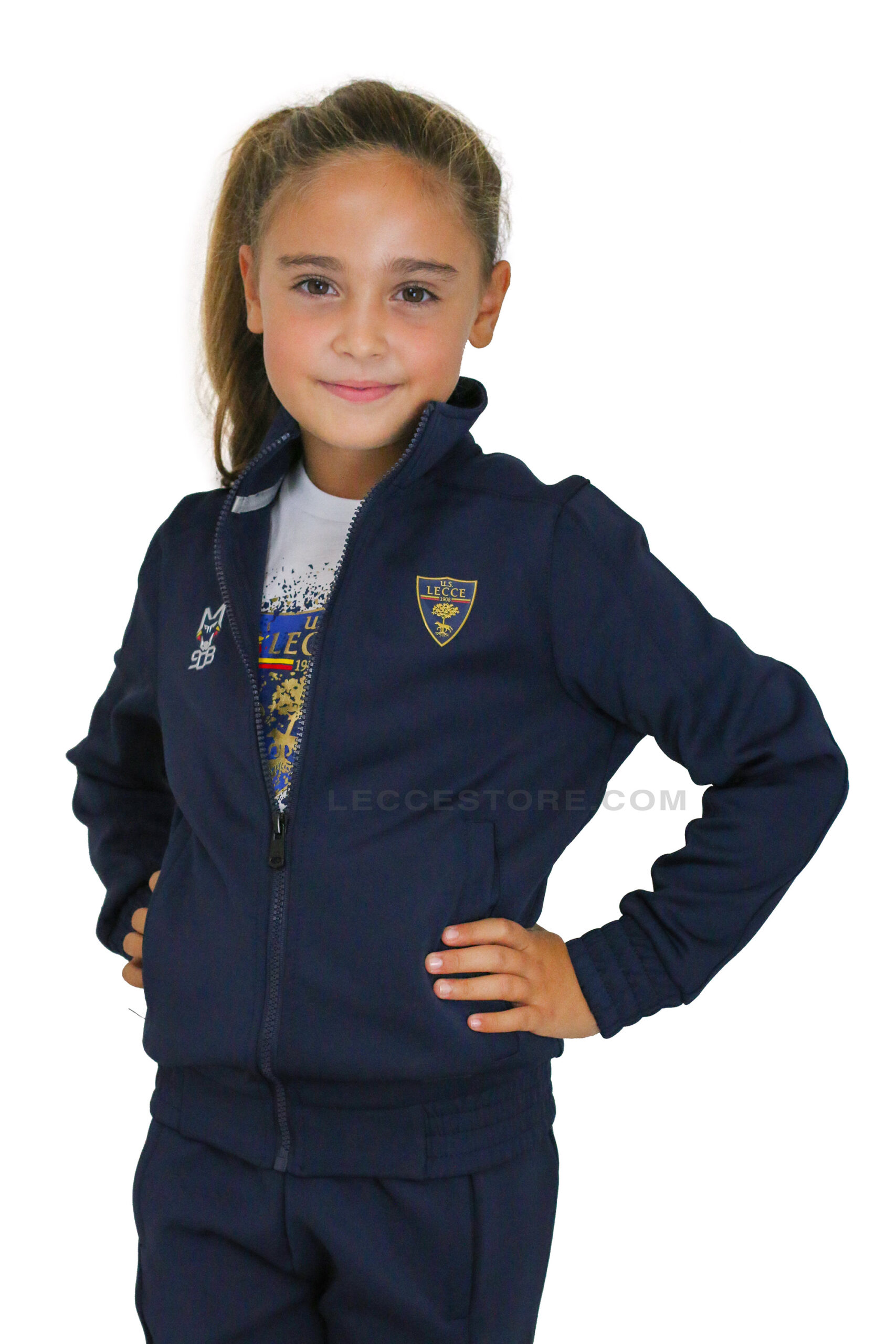 M908 – GIACCA TUTA U.S.LECCE BLU ACETATO BAMBINO