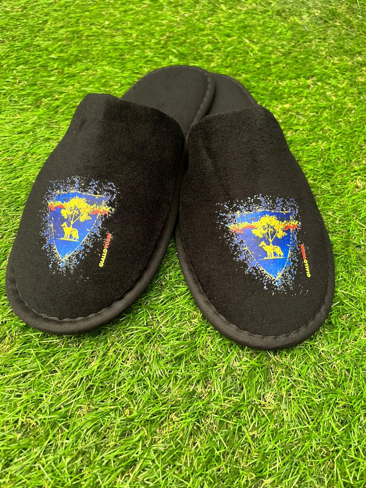LINEA GIALLOROSSI – PANTOFOLE SLIPPERS ADULTO LECCE CALCIO NERE 40/42