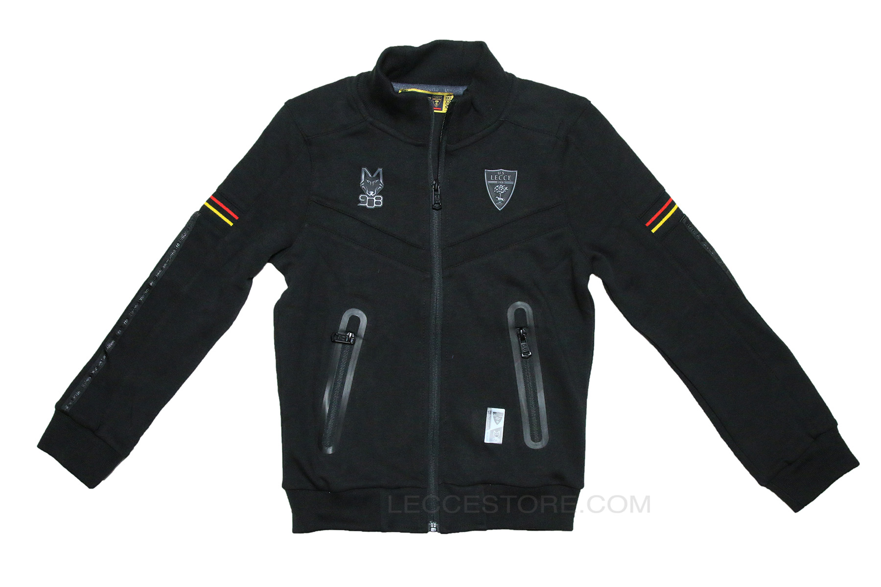 M908 – GIACCA TUTA RAPPRESENTANZA GIOCATORI NERA ZIP U.S.LECCE CALCIO BAMBINO