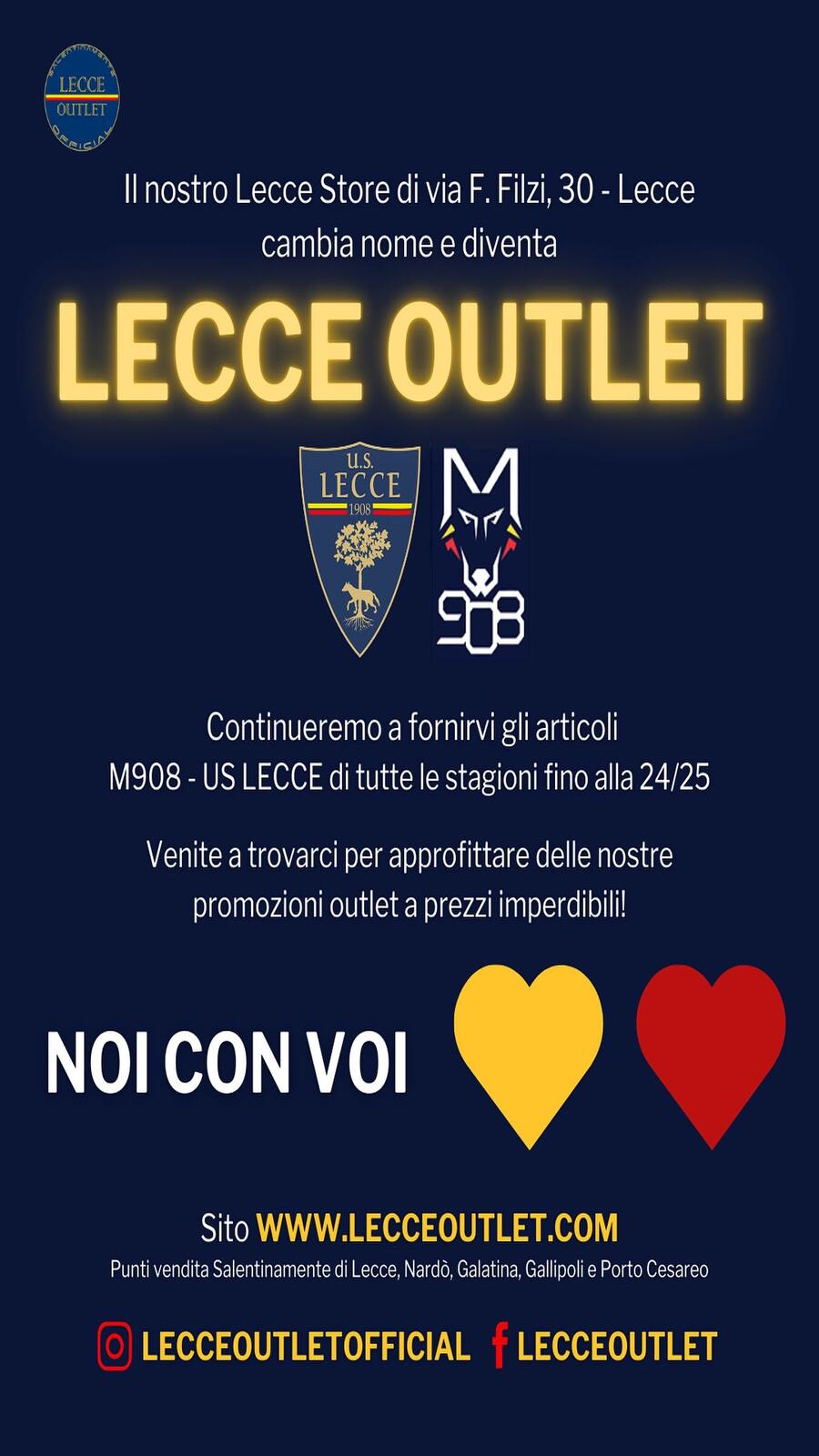 Una Nuova Era Giallorossa Lecce Store Diventa Lecce Outlet💛❤️ Spedizione Gratuita Per Te!