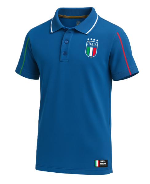 ITALIA FIGC – POLO COTONE UFFICIALE BLU